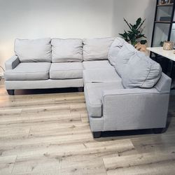 Grey sectional couch