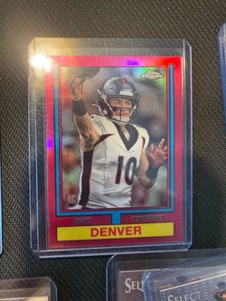 Bo Nix Topps Chrome Rookie Card Denver Broncos