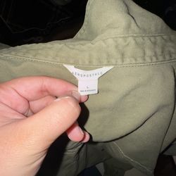 Aeropostle Olive Green cropped jacket- size large