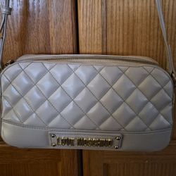 Love Moschino Quilted Nappa Pu Cipria Purse 