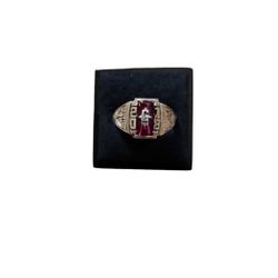 Size 8 2018 Silver Toned Ruby Class Ring Engraved Destiny N Gonzales Cardinals