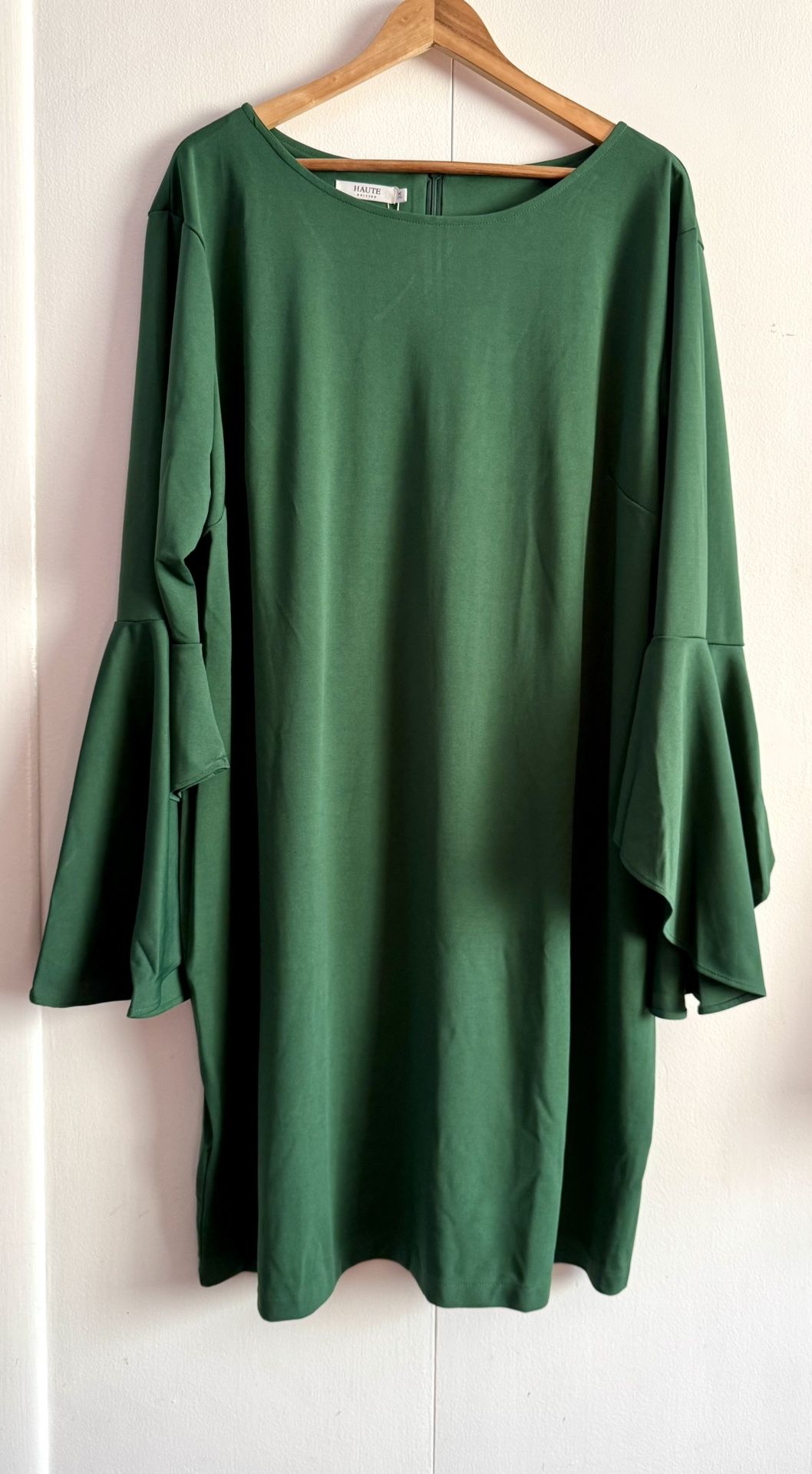 Green Plus Size Dress, 3X