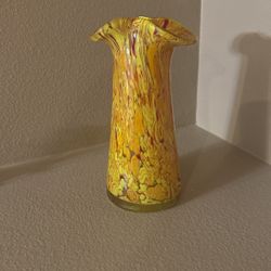 Beautiful Antique Multi Colored Glass Vase