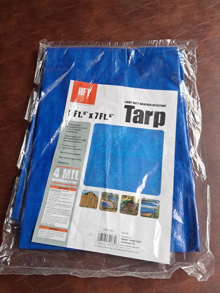 Tarp.
5.6 × 7.6