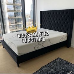 New Queen Bed Frame With Mattress 