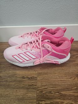 New Adidas Icon Bounce 6 Pink 'Mother’s Day' Baseball Cleats GZ0443 Mens Sizes 13 or 13.5