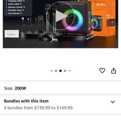 Karaoke Machine, Portable Bluetooth 