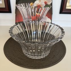BRAND NEW- Never Been Used Crystal Hostess Bowl
