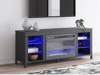 Ashley TV stand with Fireplace and LED lights $350
