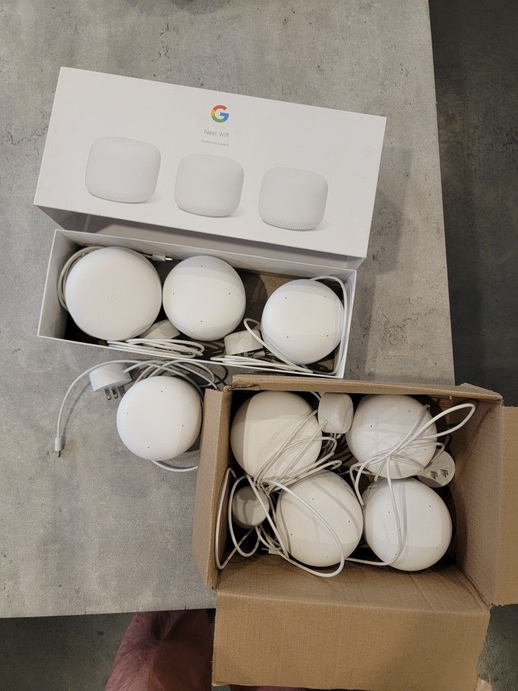 Google Nest Wifi Router 8 Pack (2 Routers And 6 Extenders)
