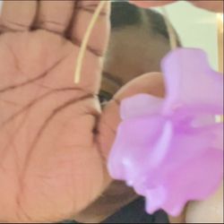 Purple Flower Earrings 