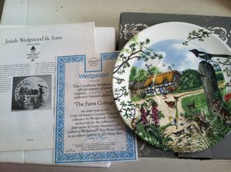 Wedgwood The Farm Cottage Limited Fine Bone China Plate with COA in Original Box