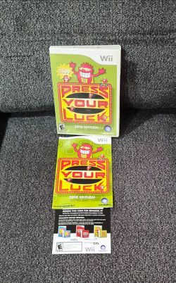 Press Your Luck 2010 Edition (Nintendo Wii, 2009) Complete CIB w/ Manual Ubisoft