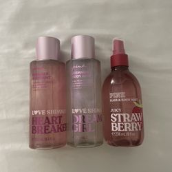 3 Victoria Secret Body Sprays