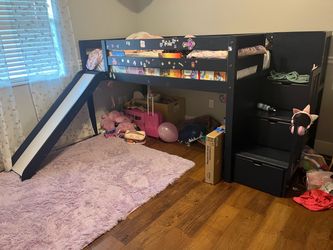 Blue loft bed