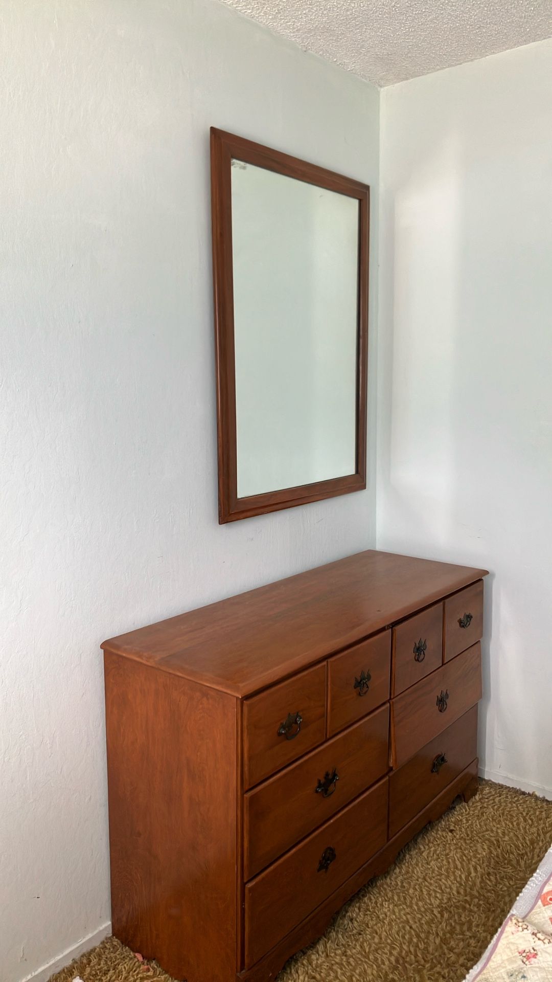 Free Solid Wood Dresser And Mirror