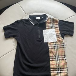 Black Burberry Shirt Size 14 Youth 