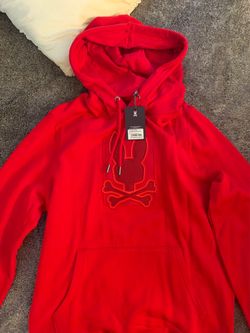Psycho bunny red hoodie