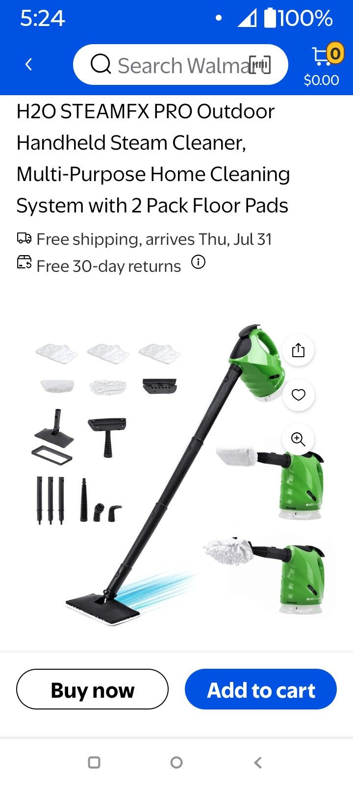 H2O steamer pro x 2