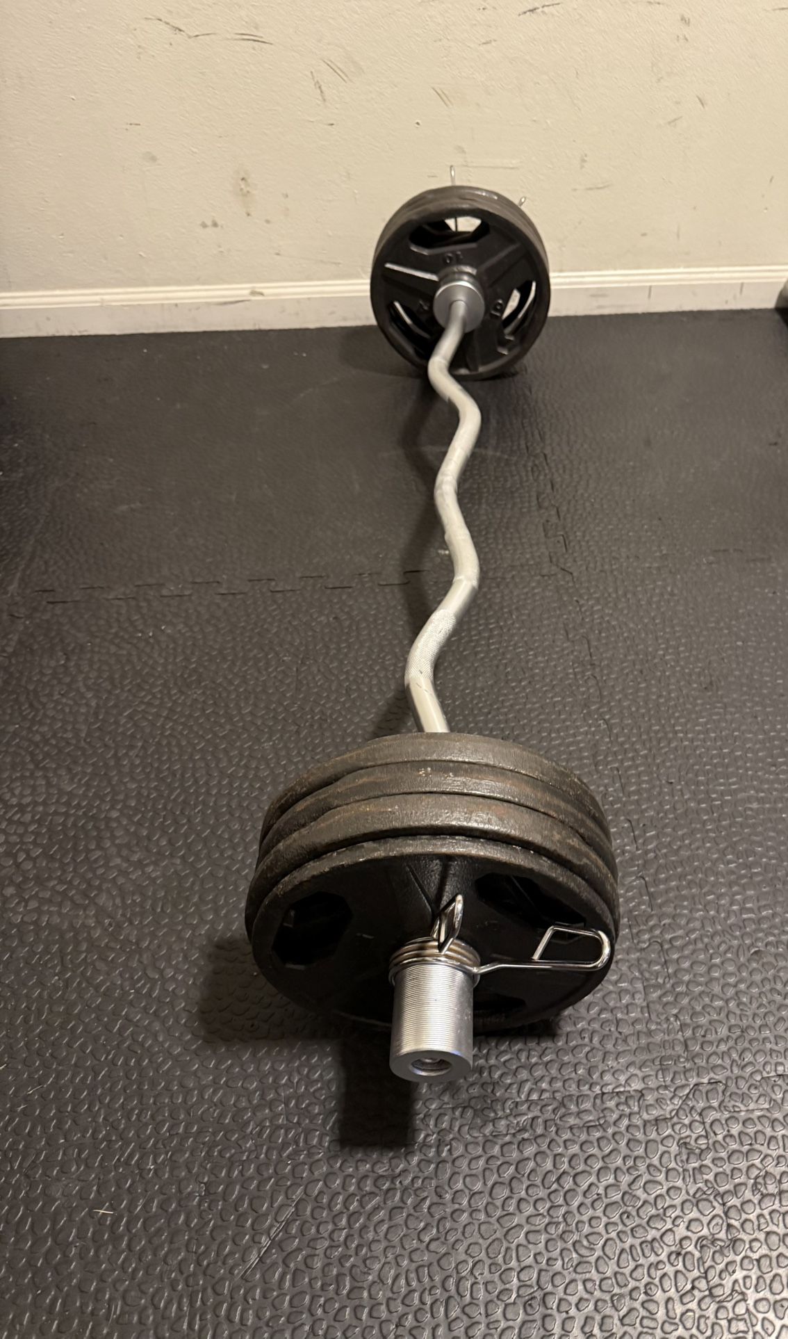 Curl Bar And Weights