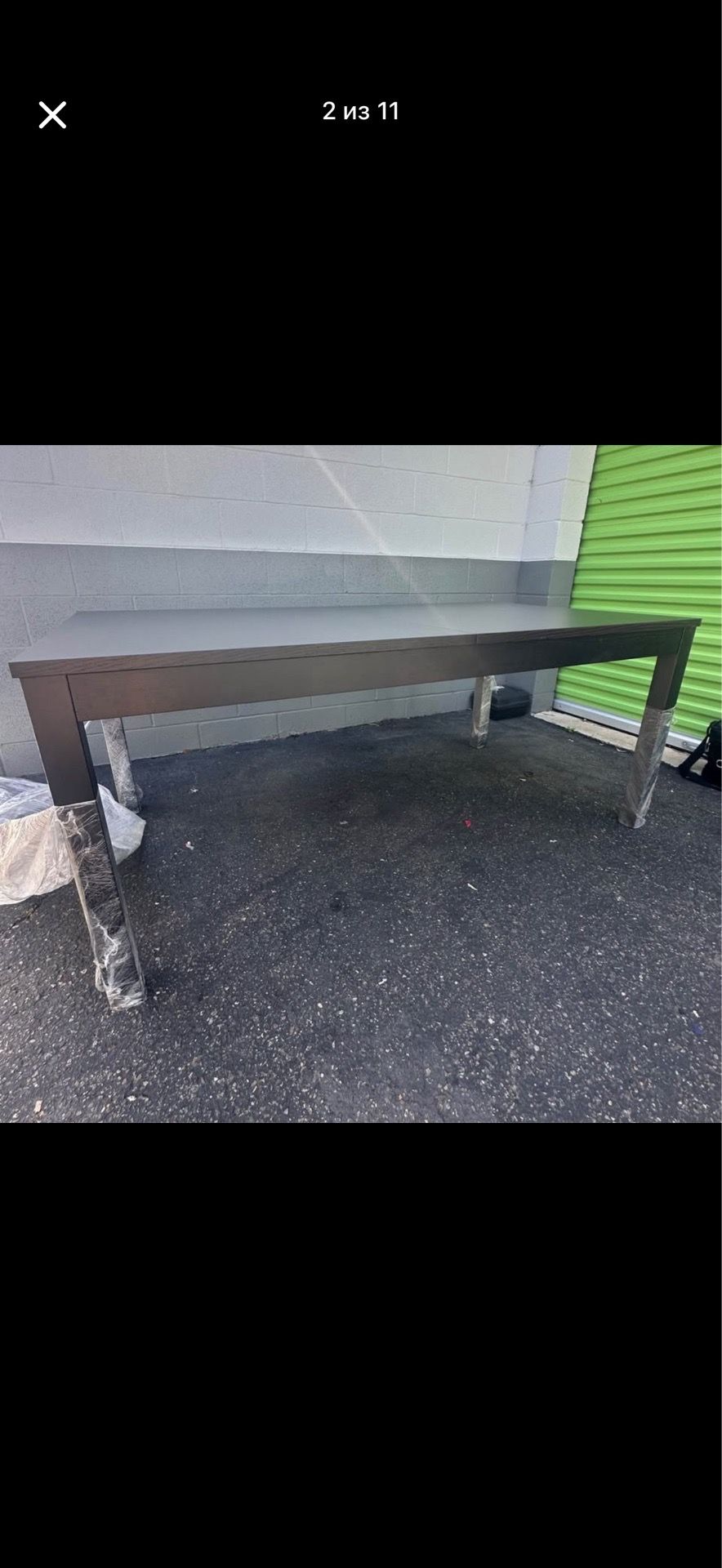 IKEA® BJURSTA Extendable Table (Black Colour) dining or office table for 8-10 persons (is transforme