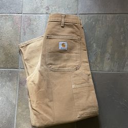 CARHARTT 62W  DOUBLEFRONT CARPENTER UTILITY PANTS Size 34X28