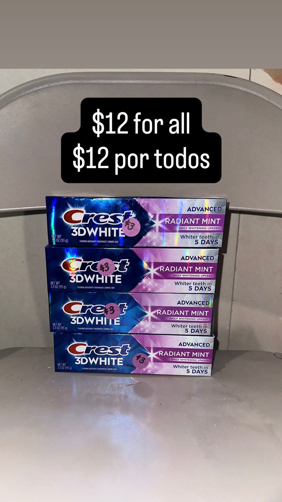 Crest 3D White Toothpaste