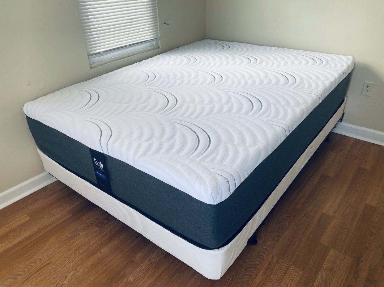 Queen size Memory Foam gel  12”thick Comfortable+Quality with box spring Brand We   Finance We deliver all cities 