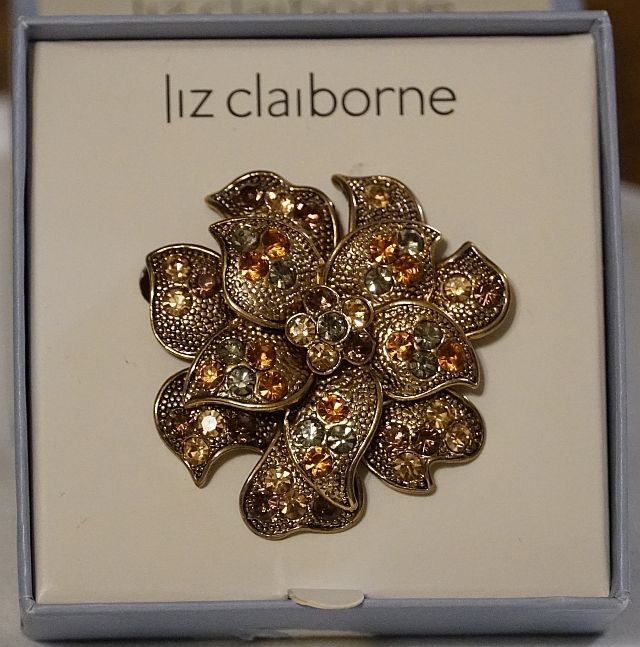 Liz Claiborne Flower Brooch Pin