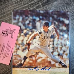 Signed Mickey Lolich Detroit Tigers 8x10 Autograph Photo MLB Baseball