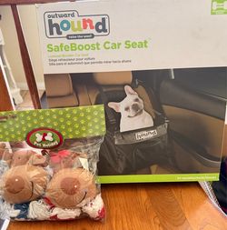 New in box Safe Boost car seat for dogs along with toys