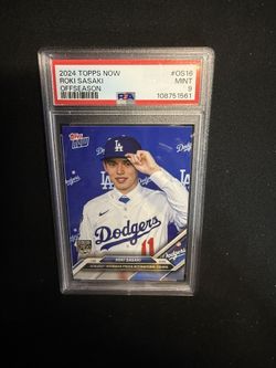 2024 TOPPS NOW OFFSEASON #OS16 ROKI SASAKI ROOKIE RC PSA 9