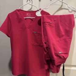 Pink Medium Figs Scrubs  