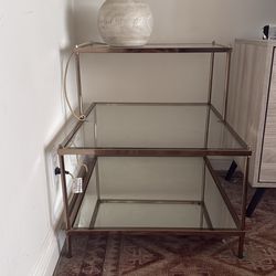 Glass side table
