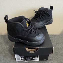 Jordan 12 Retro - Black & Taxi Yellow - Size 4c