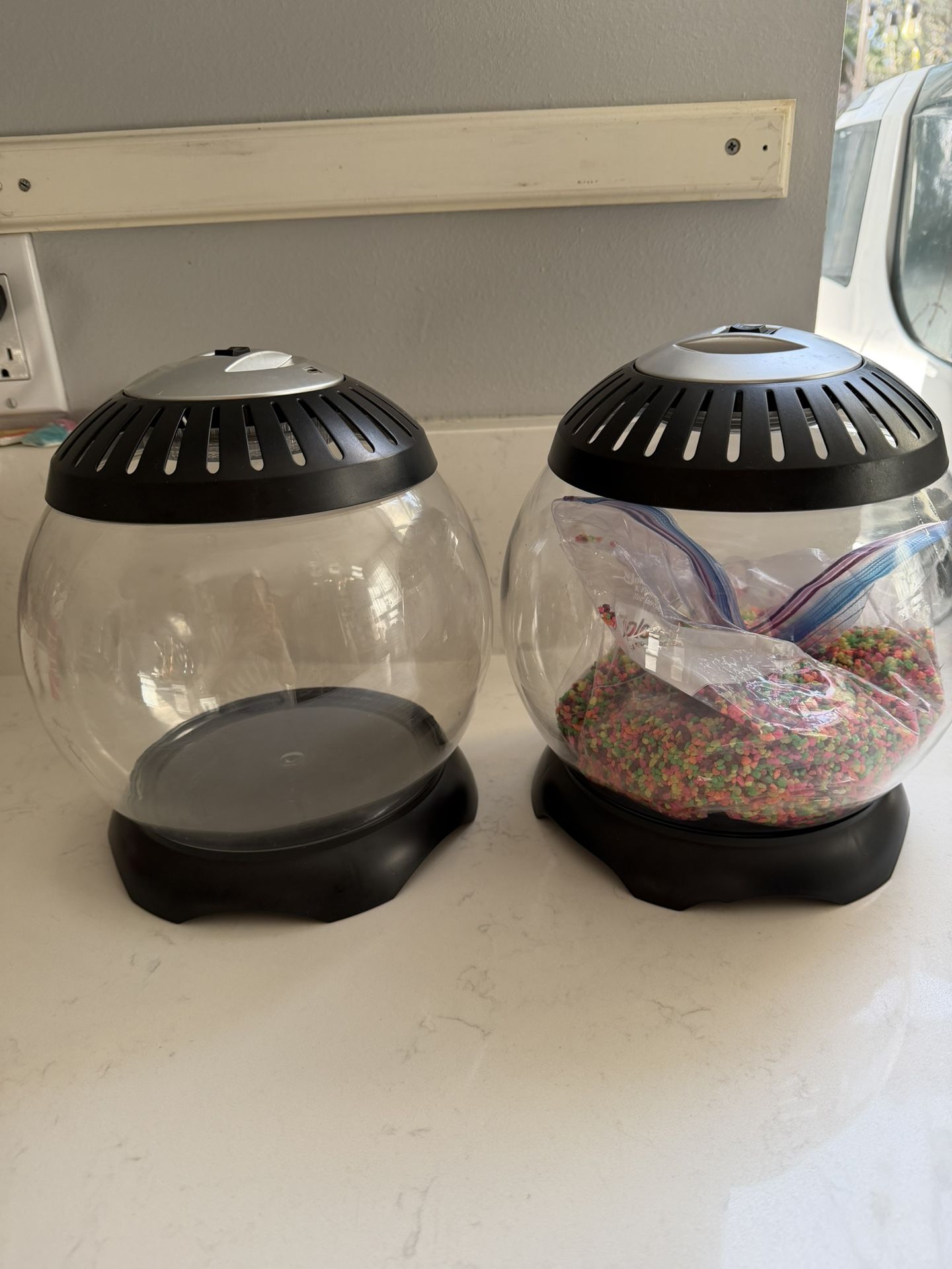 Two Fish Bowl Tanks