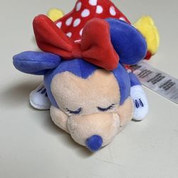 Disney Sleeping Minnie Mouse Mini Cuddleez 6" Plush Doll - VGUC