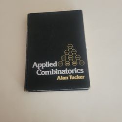 APPLIED COMBINATORICS By Alan Tucker Hardcover John Wiley & Sons @1980. 
Vintage.
Pre-owned, some cover wear, pages have marks.
Weight 1lb 10oz plus s