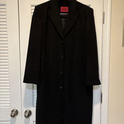 Men’s Chama Medium Full Length Black Dress Coat