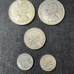 Panama 5 Silver Coins
