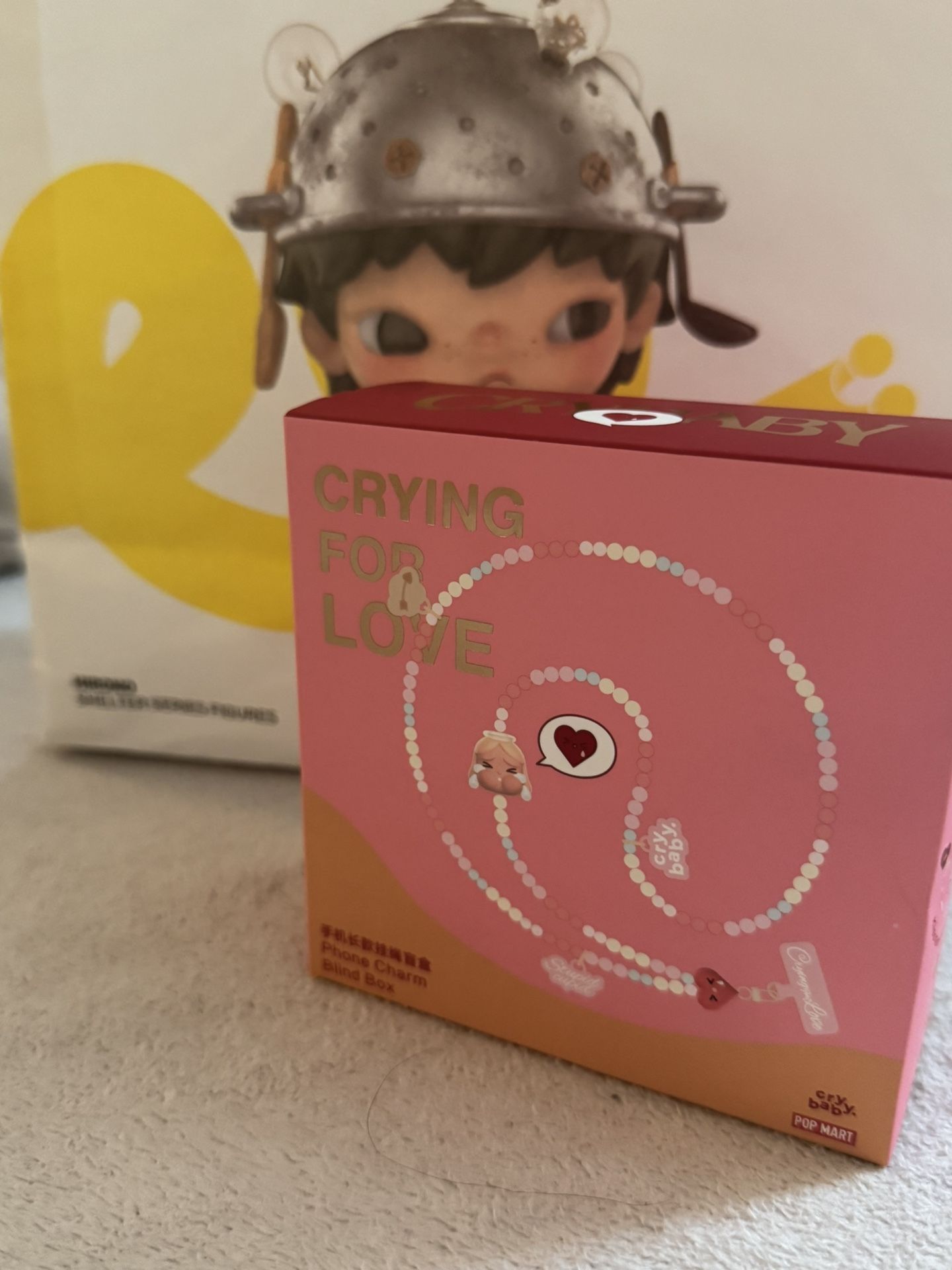 New Crying For Love Phone Charm Blind Box , Crybaby 