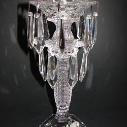 Waterford Crystal Exclusive 2 Tier Candelabra with Bobeche and Prisms NIB 12.5"