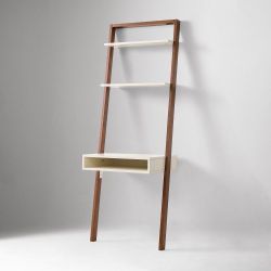 West Elm Ladder Desk White / Espresso 29.5” - Good Condition