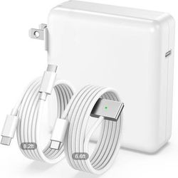new 140W Charger for MacBook Pro 14 16 inch MacBook Air 13 15 inch 2025-2021 M4 M3 M2 M1, 140W GaN Power Adapter, 6.6FT USB C to 3 Magnetic 3 Cable, 8