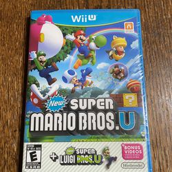 Wii U New Super Mario Bros U + New Super Luigi U.  Factory Sealed. ESRB Misprint 