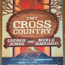 George Jones and Merle Haggard CMT Cross Country show poster. 