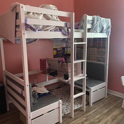 Twin Bunk Bed/Desk Combo