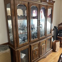 dining room cabinet - glass and wood 