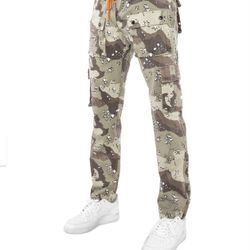 CAMO SNAP CARGO PANTS-DESSERT CAMO (XL/36)