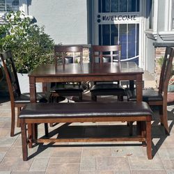 Dining Table With 4 Chairs And A Bench